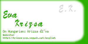 eva krizsa business card